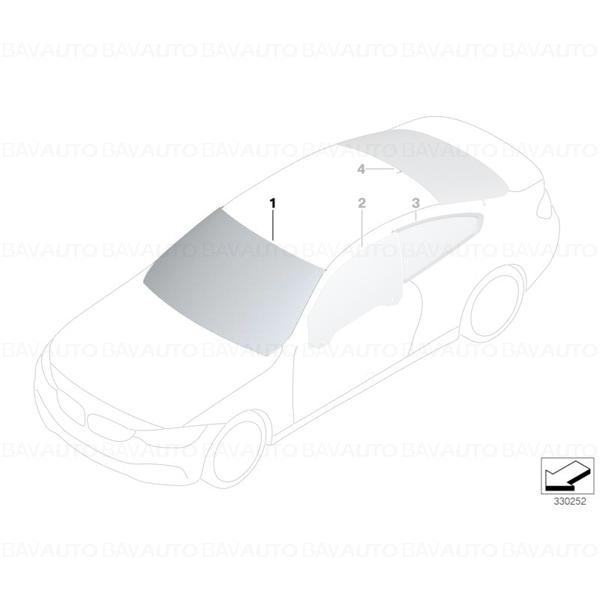 51317285900 - Parbriz tenta verde - BMW Seria 4 F32, F36, F82 | BavAUTO