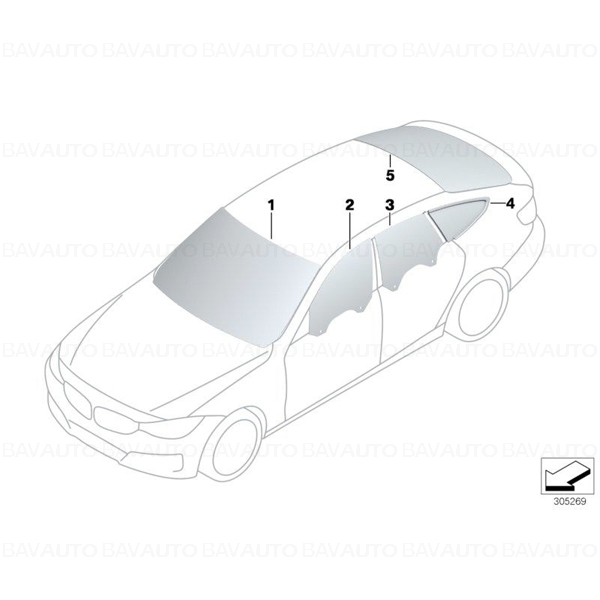 51317285932 - Parbriz tenta verde - BMW Seria 3 F34 | BavAUTO