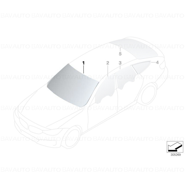 51317285938 - Parbriz tenta verde rain/light/condens - BMW Seria 3 F34 | BavAUTO