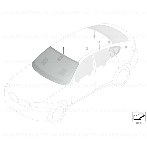 51317316795 - Parbriz tenta verde cu senzor ploaie HUD - BMW X6 F16, F86 M | BavAUTO