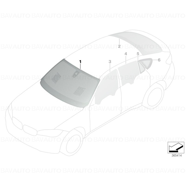 51317316798 - Parbriz cu infrarosu si senzor ploaie HUD - BMW X6 F16, F86 M | BavAUTO