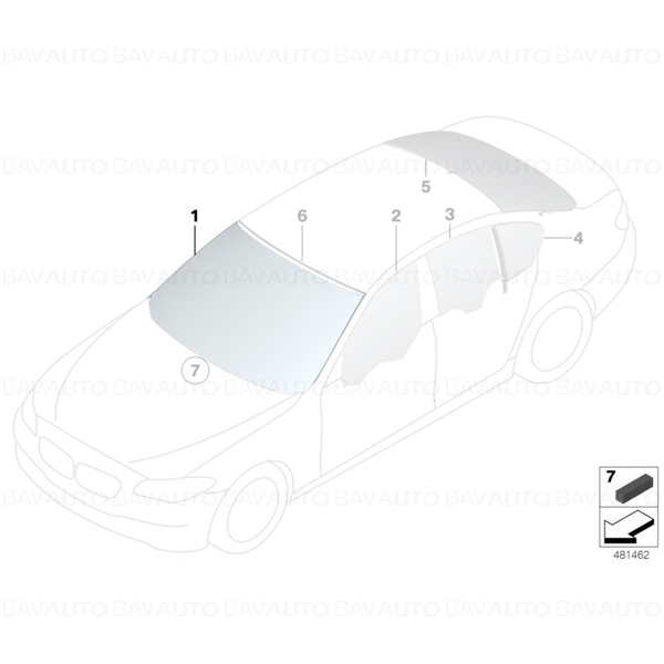 51317333833 - Parbriz tenta verde - BMW Seria 5 F10, F11 | BavAUTO