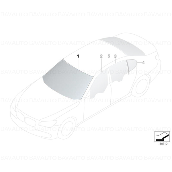 51317337780 - Parbriz tenta verde IR/HUD/KAFAS - BMW Seria 7 F01, F02 | BavAUTO
