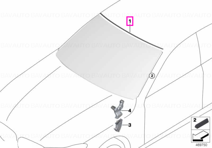 51317357235 - Capac parbriz sus - BMW - Seria 7 G11, Seria 7 G11 LCI - de la 01.07.2015 - Original BMW Group - BavAUTO