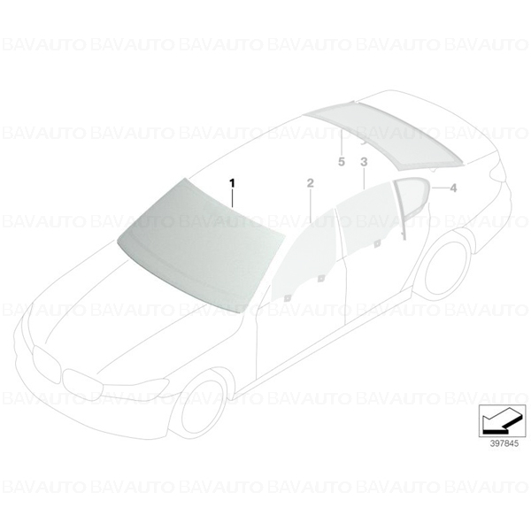 51317357270 - Parbriz tenta verde HUD/IR - BMW Seria 7 G11, G12 | BavAUTO