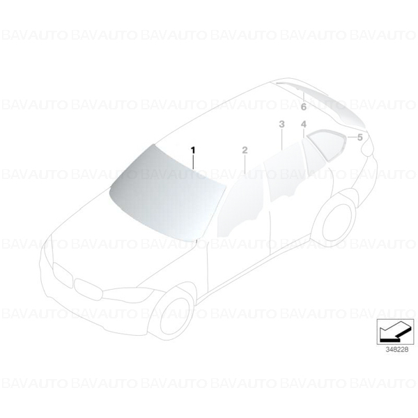 51317416013 - Parbriz tenta verde cu senzor ploaie HUD - BMW X5 F15, F85 M | BavAUTO