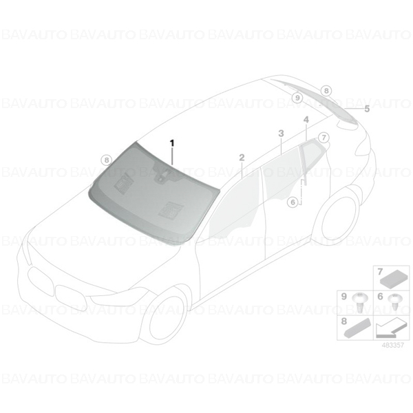 51317428721 - Parbriz tenta verde cu senzor ploaie - BMW X2 F39 | BavAUTO