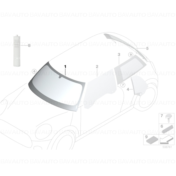 51317443874 - Parbriz incalzit rain/light/condens - Mini F55, F56, F57 | BavAUTO