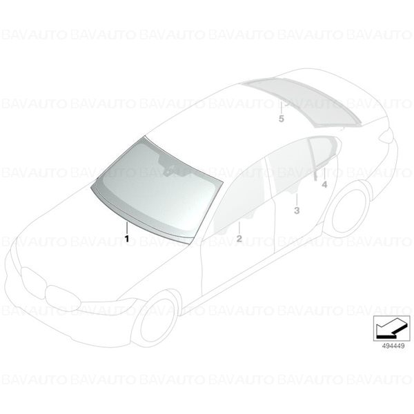 51317467707 - Parbriz tenta verde rain/light/condens - BMW Seria 3 G20, G21 | BavAUTO