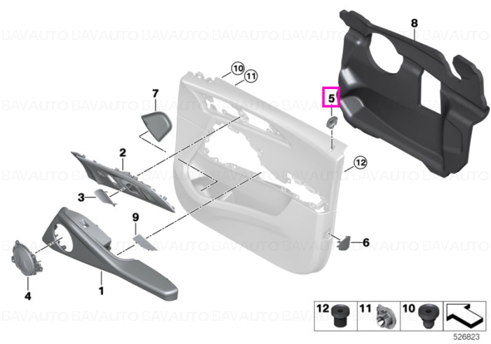 Ornament/Capac buton blocare usa fata - BMW XM G09