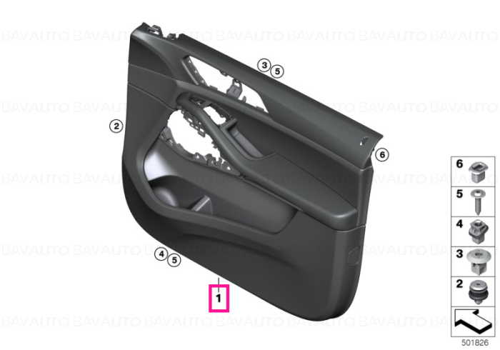51419473871 - Door trim panel, front left COGNAC - BMW - Original BMW