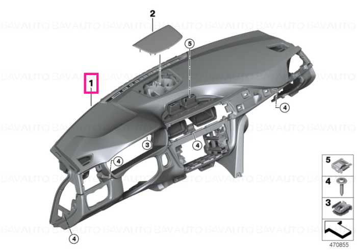 51459271920 - Instrument panel, Head-Up Display SCHWARZ/ROT - BMW - Original BMW