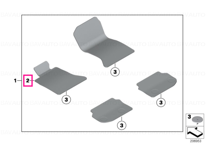 51477230447 - Covoras velur fata partea soferului - BMW Seria 5 F10, F11, F18 - Venetobeige | BavAUTO