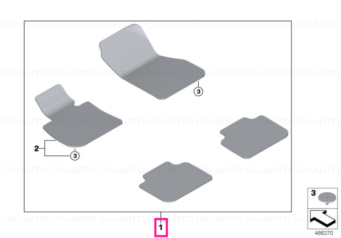 51477471533 - Set of floor mats GRAU85 - Original BMW