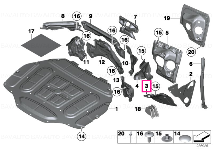 51486989772 - Sound insulation, wheel arch, right - Original BMW