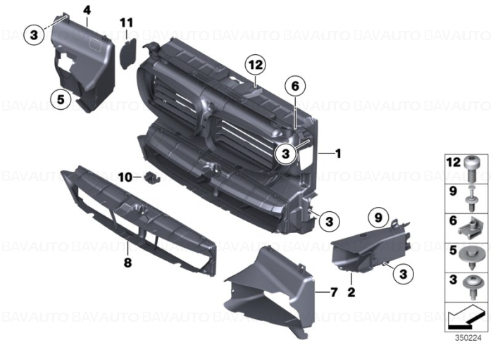 51647332891 - Canal aer fata - BMW Seria 5 F10 Lci, F11 Lci | BavAUTO