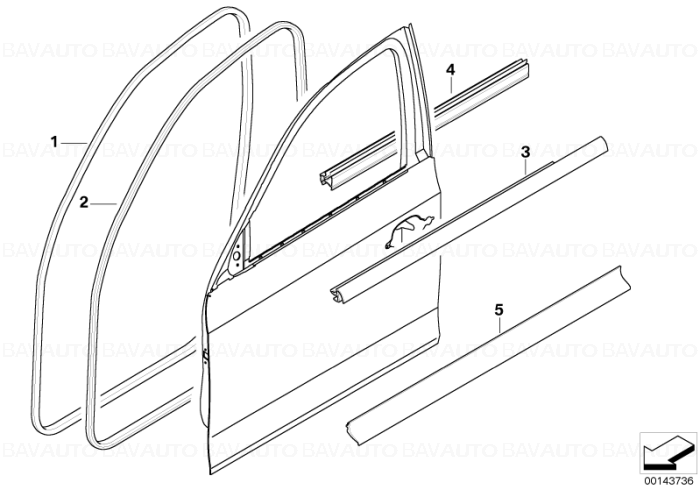 51727247258 - Cheder usa fata (pe caroserie) - BMW Seria 3 E90 E91 | BavAUTO