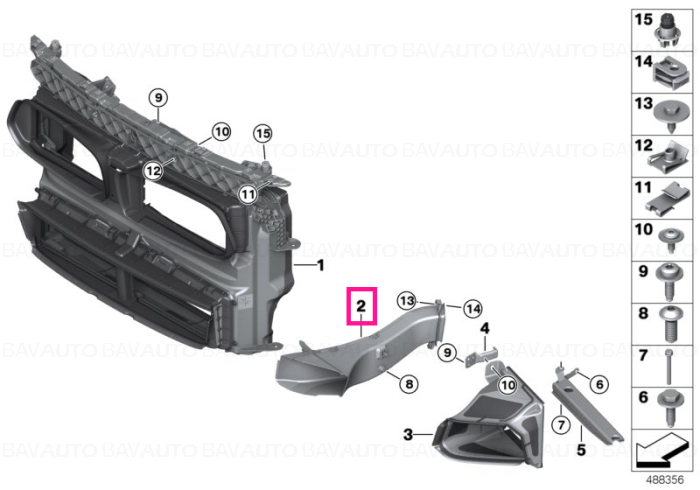 51748070778 - Air duct, brake, right M/MSX - BMW - Original BMW