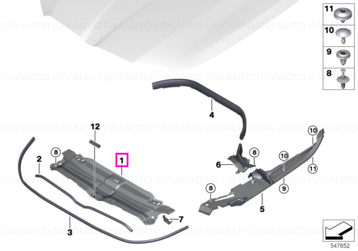 51765A12203 - Piesa de schimb originala BMW Group - 51765A12203 - Original BMW Group - BavAUTO