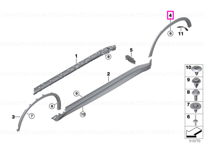 51778065898 - Carcasă roată spate dreapta M - BMW - X6 F16, X6 F86 - de la 01.08.2014 - Original BMW Group - BavAUTO