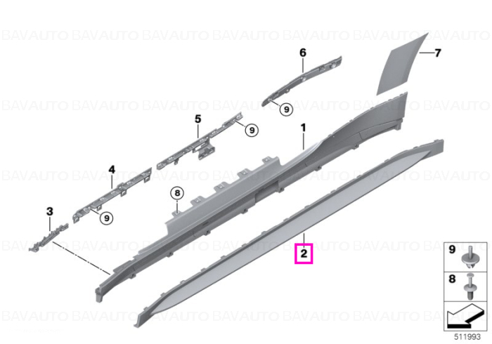 51778084410 - Piesa de schimb originala BMW Group - 51778084410 - Original BMW Group - BavAUTO