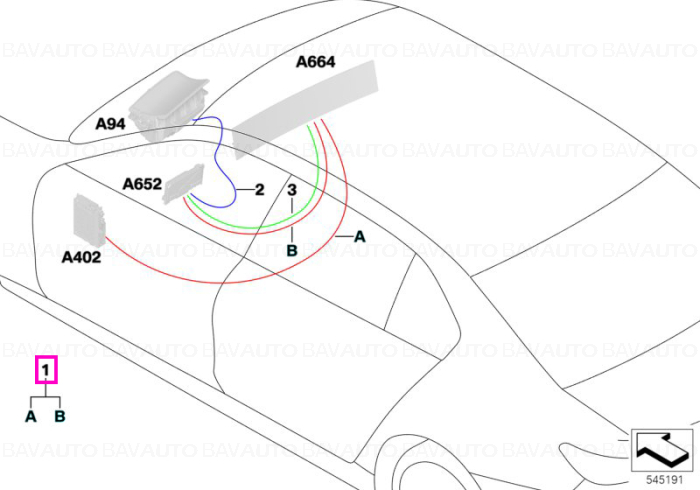 Cablu HDS unitate principala control (HeadUnit), L= 2997mm - BMW Seria 5 G60 G61 G68 G90 G99 M5, Seria 7 G70