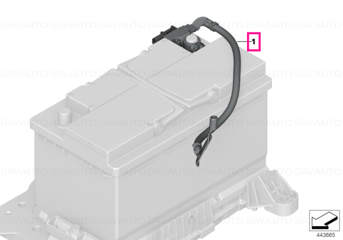 61216821206 - Battery lead, negative, IBS - Original BMW