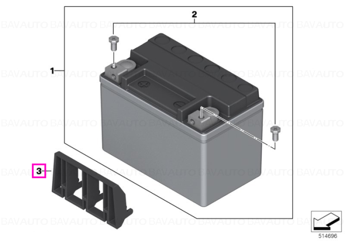61218405411 - Battery-Adapter piece - BMW Motorrad - K67 - de la 01.01.2019 - Original BMW Motorrad Group - BavAUTO