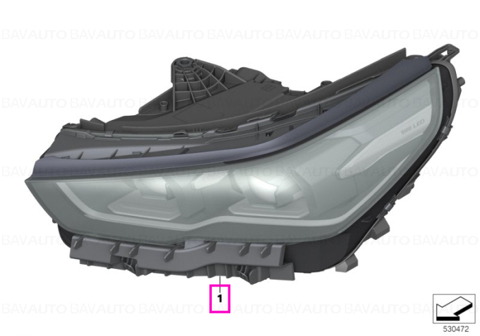 Far adaptiv, LED, dreapta - BMW Seria 5 G60 G61