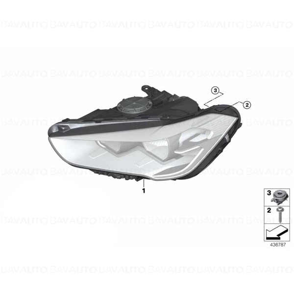 63117428738 - Far LED - BMW X1 F48 - dreapta | BavAUTO