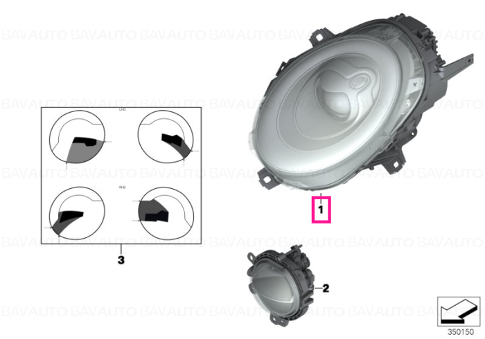 63117448383 - Headlight, LED technology, left - Original BMW