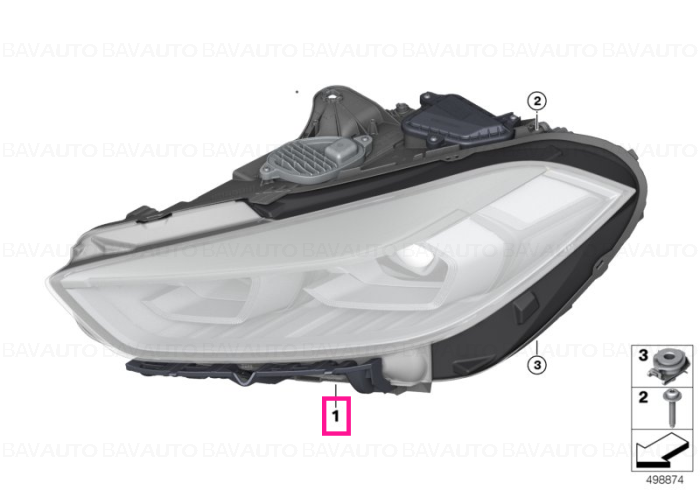 63119448102 - Headlight Bi-LED AHL right - Original BMW