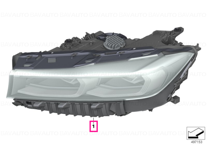63119450226 - Headlight LED, AHL, right - Original BMW