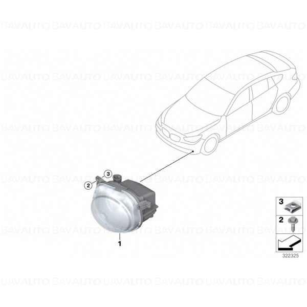63177311293 - Proiector ceata LED - BMW Seria 5 F07, F10, F11 - stanga | BavAUTO