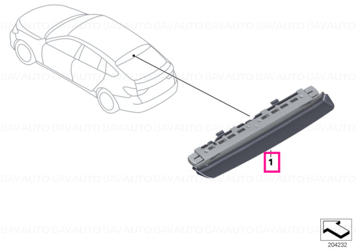 63257236012 - Third stoplamp - Original BMW