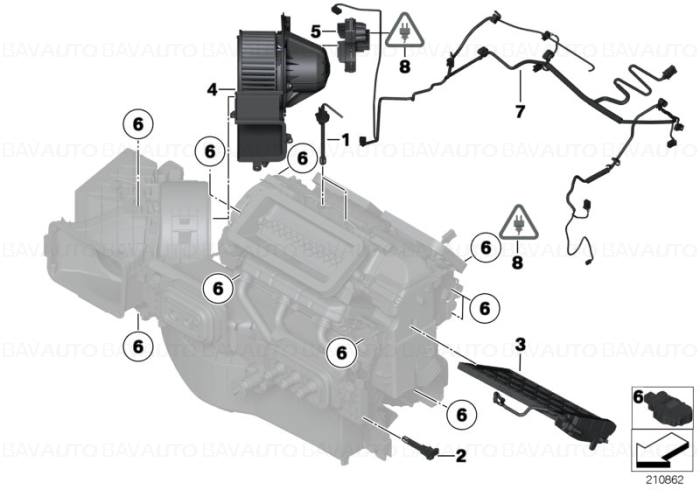 64119245849 - Electroventilator instalatie aer conditionat - BMW X5 E70, BMW X6 E71, BMW X6 E72 | BavAUTO