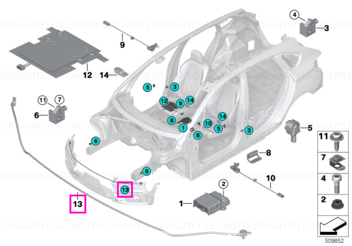 Senzor protectie pietoni PTS - BMW X1 F48