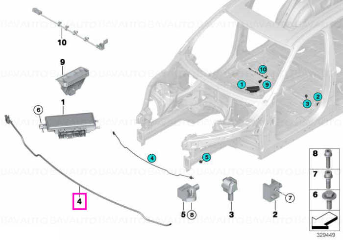 Senzor protectie pietoni PTS - BMW X5 F15 F85 M, X6 F17 F86 M