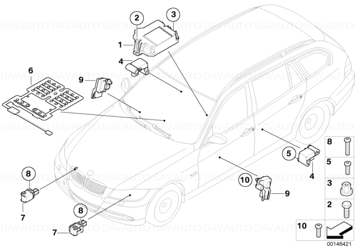 65779196259 - Senzor prezenta scaun pasager - BMW Seria 3 E90, E91, X1 E84 | BavAUTO