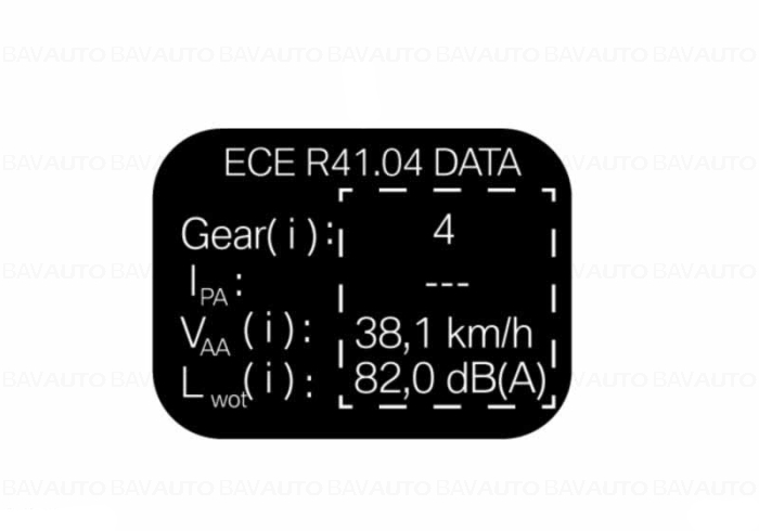 71229898999 - Label "Noise Instruction" ECE - BMW Motorrad - K51 - de la 01.09.2018 - Original BMW Motorrad Group - BavAUTO
