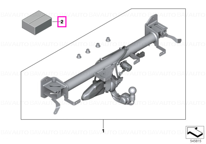 Kit retrofit componente electrice suplimentare, carlig remorcare pivotant - BMW Seria 5 G60 G90 M5