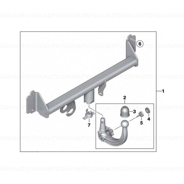 71606874096 - Carlig remorcare detasabil - BMW X3 F25, X4 F26 | BavAUTO