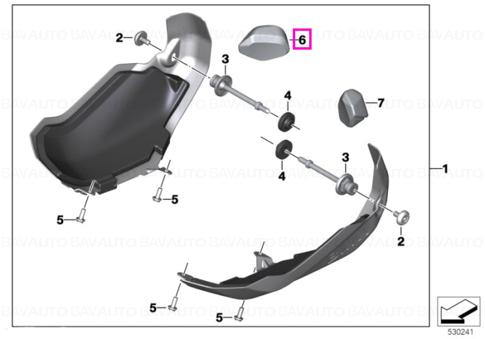 77141598762 - Acoperire dreapta - BMW Motorrad - K50, K51 - de la 01.08.2018 - Original BMW Motorrad Group - BavAUTO