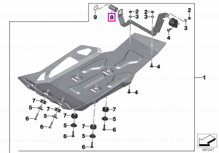 77148535756 - Pin - BMW Motorrad - K50, K51 - de la 01.09.2012 - Original BMW Motorrad Group - BavAUTO