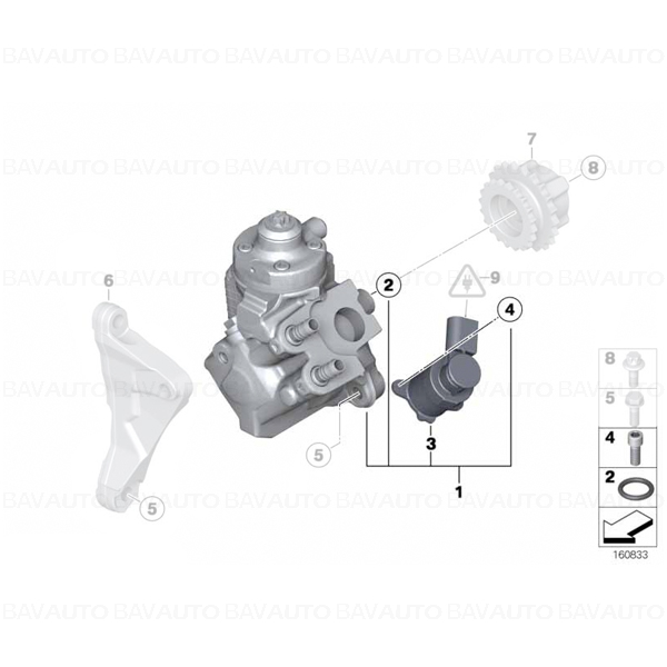 13518577644 - Pompa de inalta presiune - BMW Seria 1 E81, E82, E87, E88 - 123d | BavAUTO