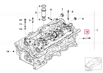 07129904547 - Știft filetat M7X60 - BMW - Seria 3 E46, Seria 5 E60 LCI - de la 01.04.2001 - Original BMW Group - BavAUTO