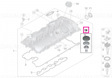 11121025447 - Kit reparatie supapa de reglare a presiunii BMW - Tip motor B58 - Original BMW