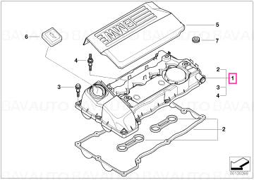 11127568580 - Capac chiulasa - BMW Seria 3 E46 - Original BMW