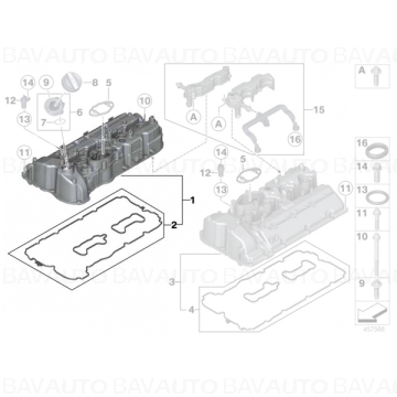 11127638639 - Capac chiulasa c1-4 BMW Seria 5 F10; Seria 6 F06, F12, F13; X5 M F85; X6 M F86 - Original BMW