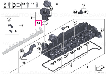 11127823949 - Inel etanșare 51X3,8 - BMW - X5 E70 LCI, X6 E71 - de la 01.09.2008 - Original BMW Group - BavAUTO